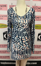 Load image into Gallery viewer, Blue &amp; Pink Animal Print Tunic (Size M)
