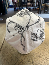 Load image into Gallery viewer, Sartorial Crown B&amp;W Floral Embroidered Sun Cloche Hat

