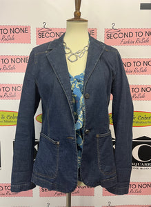 Olsen Dark Denim Blazer Jacket (Size 8)