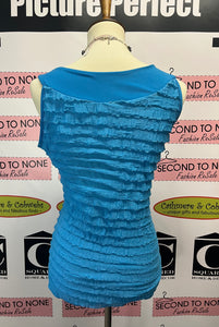 Blue Ruffle Tank (Size M)