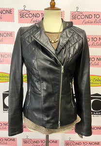 Danier Quilted Leather Jacket (Size 2XS)