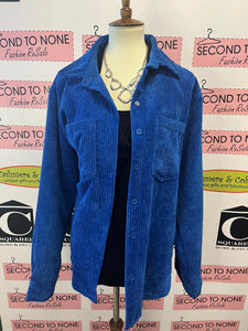 Royal Blue Corduroy Overshirt (Size XL)