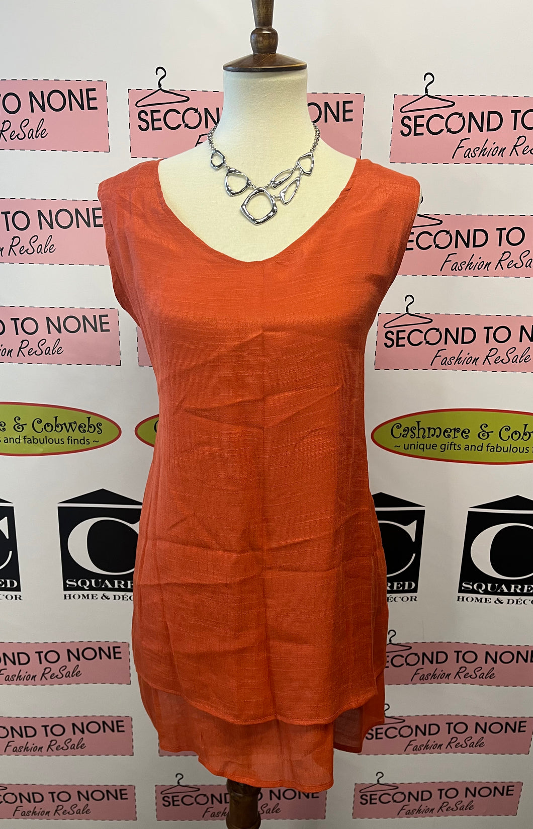 NWT Orange Layered Tank (Size L)