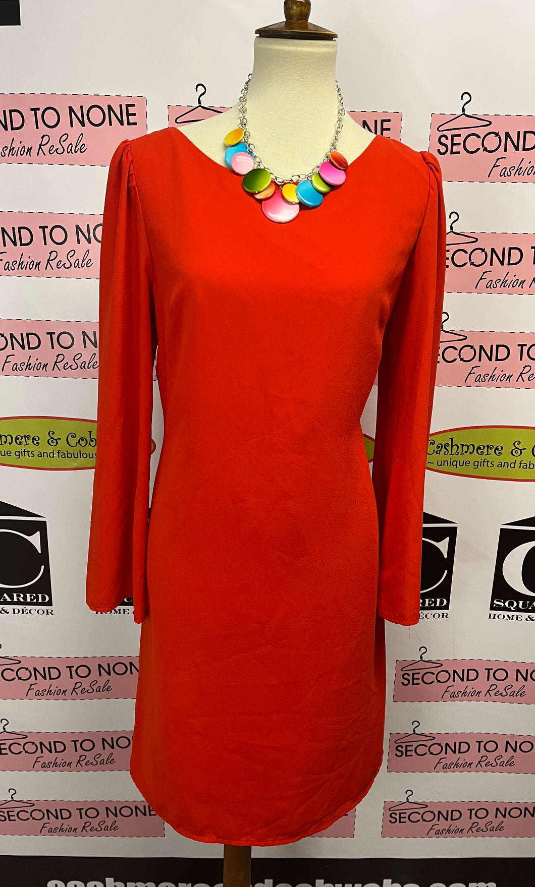 Nine West Low Back Vibrant Dress (Size 8)