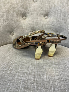 Kurt Geiger Snake Print Strappy Sling Back (Size 40/9)