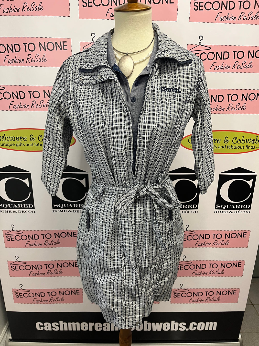 Bench Plaid Trench Coat (Size L)