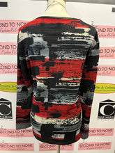 Charger l&#39;image dans la galerie, Black &amp; Red Multi Print Top (Size 1XL)
