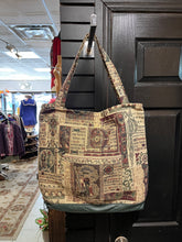 Load image into Gallery viewer, Vintage Tapestry Storybook Font Large Tote Bag
