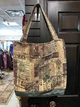 Load image into Gallery viewer, Vintage Tapestry Storybook Font Large Tote Bag

