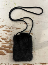 Load image into Gallery viewer, Black Canadian Mink Small Pouch
