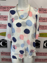 Load image into Gallery viewer, Red Coral Polka Dot Layered Blouse (Size S)
