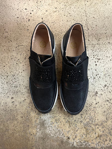 Black Bejewelled Sneakers