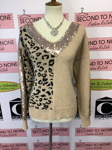 Asymmetrical Sequin Sweater (Size M)