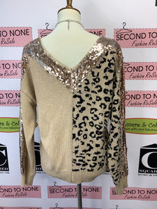 Asymmetrical Sequin Sweater (Size M)