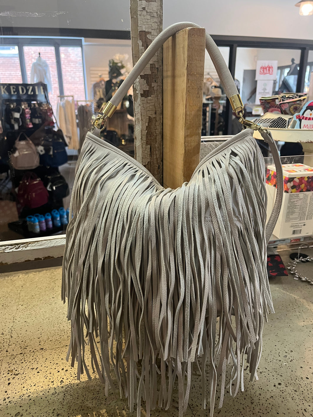 H&M Faux Leather Fringe Bag