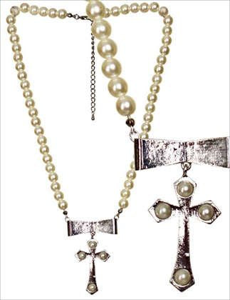 Pearl Cross Necklace