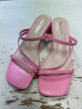 Load image into Gallery viewer, Nearly New Bubble Gum Pink Strappy Heels (Size 7)

