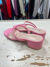Load image into Gallery viewer, Nearly New Bubble Gum Pink Strappy Heels (Size 7)
