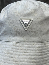 Load image into Gallery viewer, Guess White Logo Bucket Hat
