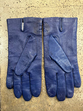Load image into Gallery viewer, Vintage Navy Leather Gloves (Size S)
