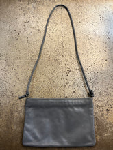 Load image into Gallery viewer, Vintage Grey Leather Clutch
