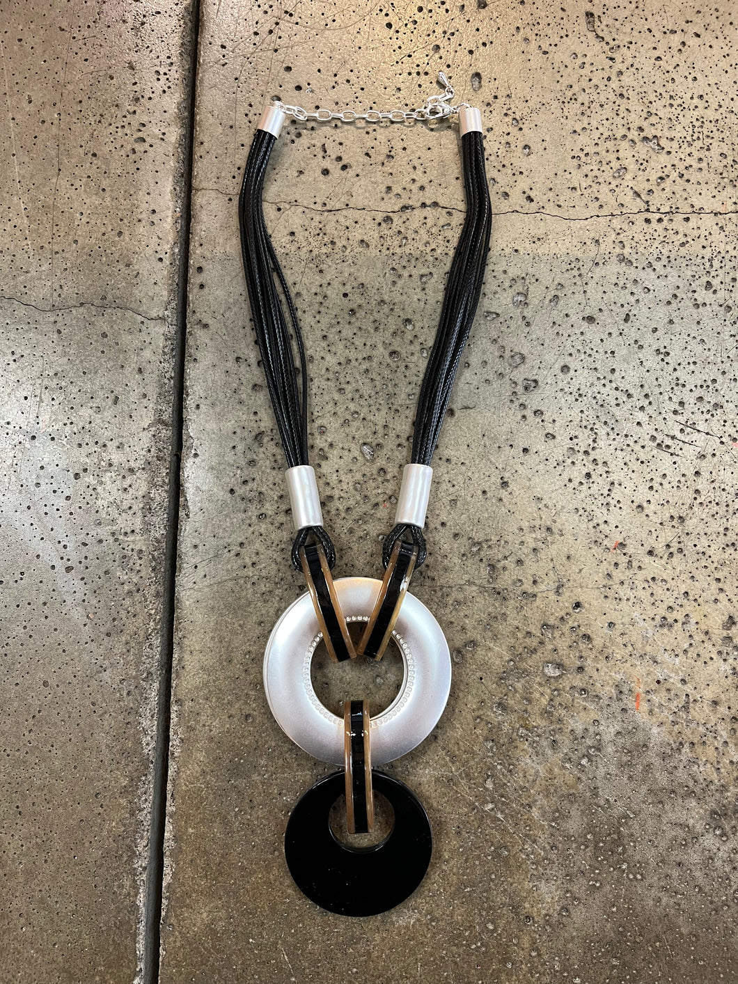 Multi Tone Ring Necklace