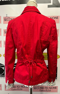 Cherry Red Snap Front Casual Jacket (Size 12P)