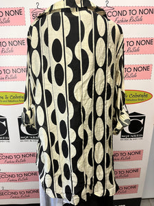 NWT Sheer Printed Button Down (Size 2XL)