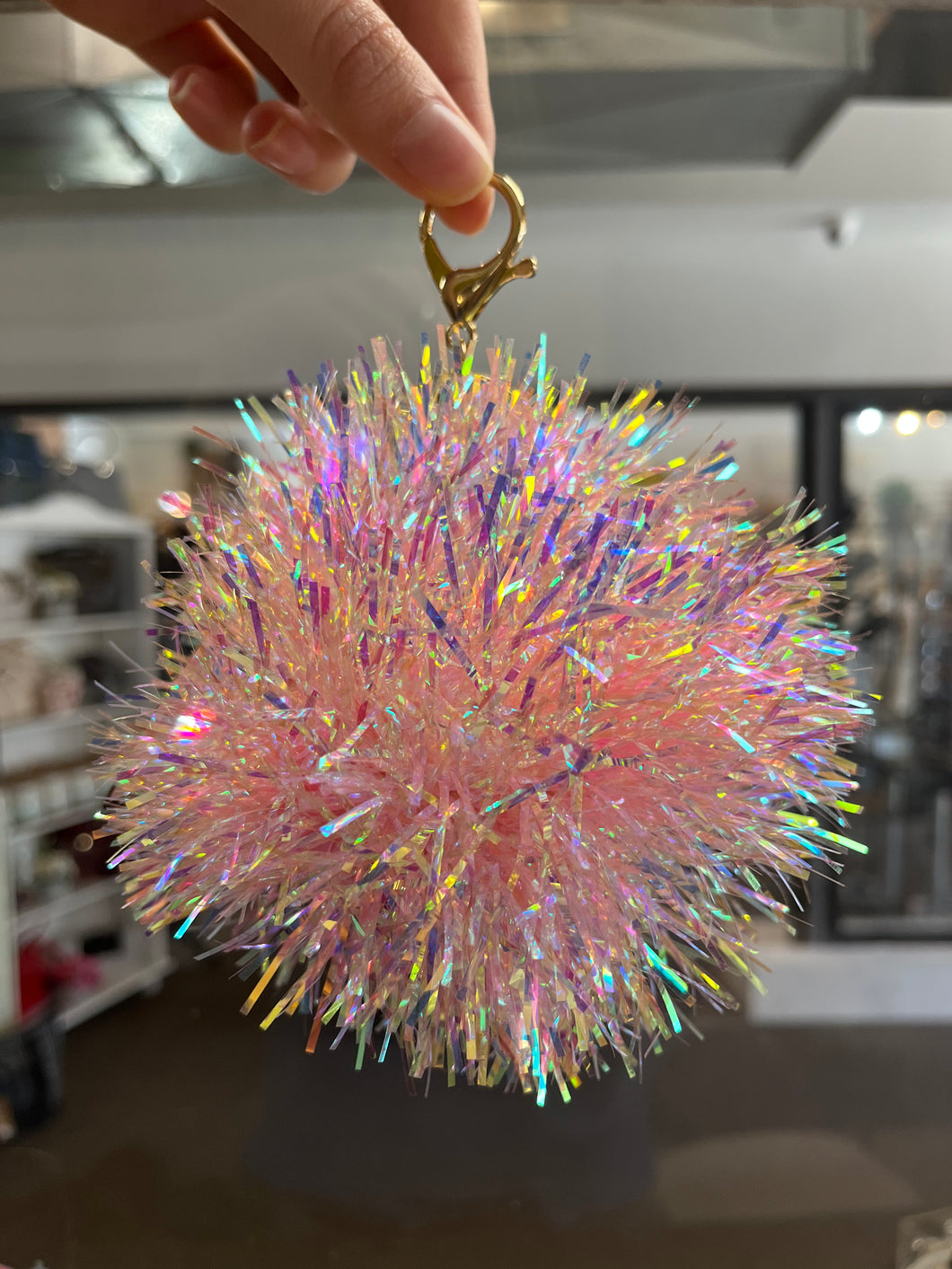 NWT Jacqueline Kent Tinsel Keychain Ball