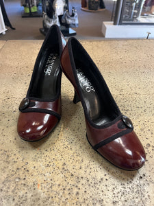 Franco Sarto Leather Red Heels (Size 6.5)