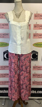 Load image into Gallery viewer, Pink Boho Wide Leg Pants (Size L)
