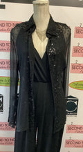 Cargar imagen en el visor de la galería, Olsen Europe Silk Sheer Sequin Blouse (Size M)
