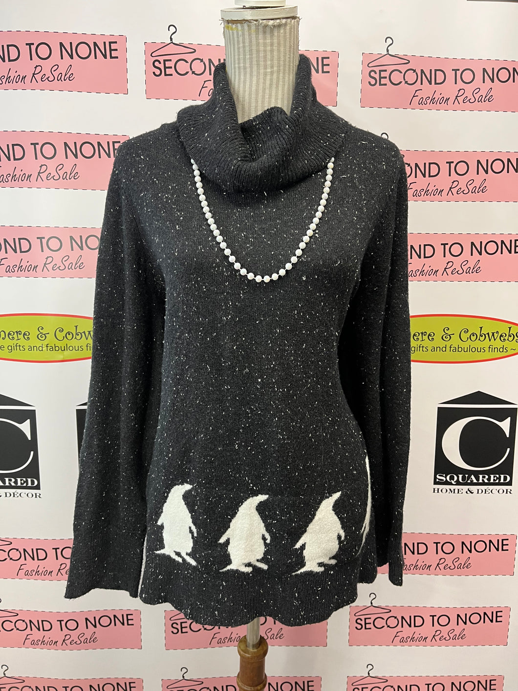 Snowy Penguins Sweater (Size XL)