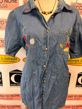 Load image into Gallery viewer, Vintage Cabin Creek Tropical Icons Denim Shirt (Size L)
