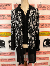 Load image into Gallery viewer, TanJay Black &amp; White Open Cardigan (Size L)

