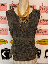 Load image into Gallery viewer, Vintage Gold Sparkly Tank (Size M)

