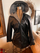 Load image into Gallery viewer, Danier Leather &amp; Herringbone-Lined Mid-Length Coat (Size Small)
