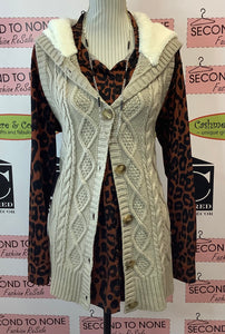 Grace & Lace Hooded Knit Vest Cardi (Size XL)