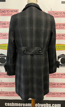 Load image into Gallery viewer, Novelti Dark Plaid Pea Coat (Size 6)
