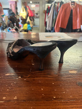 Load image into Gallery viewer, Nine West Velvet Bling Kitten Heel (Size 9.5)
