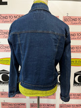 Load image into Gallery viewer, Get Lucky Dark Denim Jacket (Size L)
