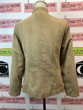Load image into Gallery viewer, TanJay Camel Ruffle Blazer (Size 12)
