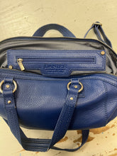 Load image into Gallery viewer, Danier Blue Pebbled Leather Handbag + Dustcover
