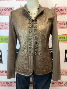 Nygard Shimmer Leather Coat (Size S)