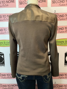 Nygard Shimmer Leather Coat (Size S)