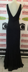 Vintage Algo Black Sparkle Gown (Size 10)