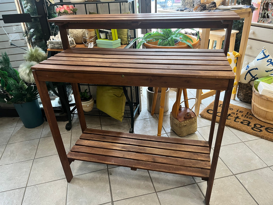 Teak-Style Potting Table