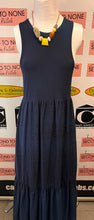 Load image into Gallery viewer, Desigual Navy Blue Eyelet Lace Maxi Dress (Size L)
