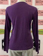 Load image into Gallery viewer, Croft &amp; Barrow Plain Plum Top (S)
