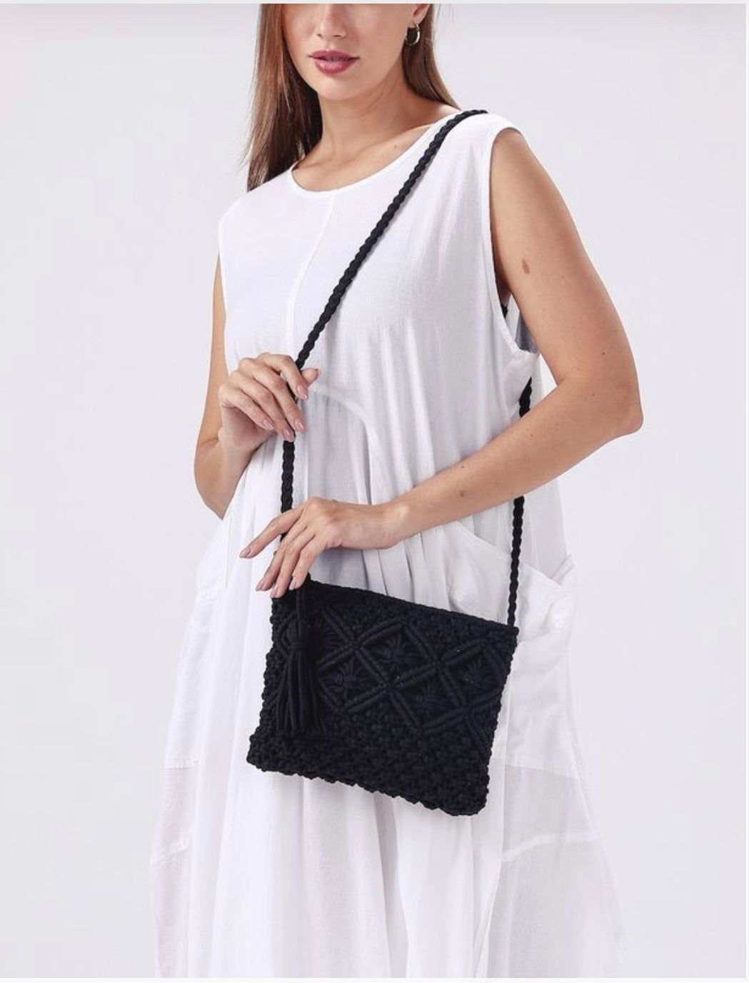 Black Crochet Bag